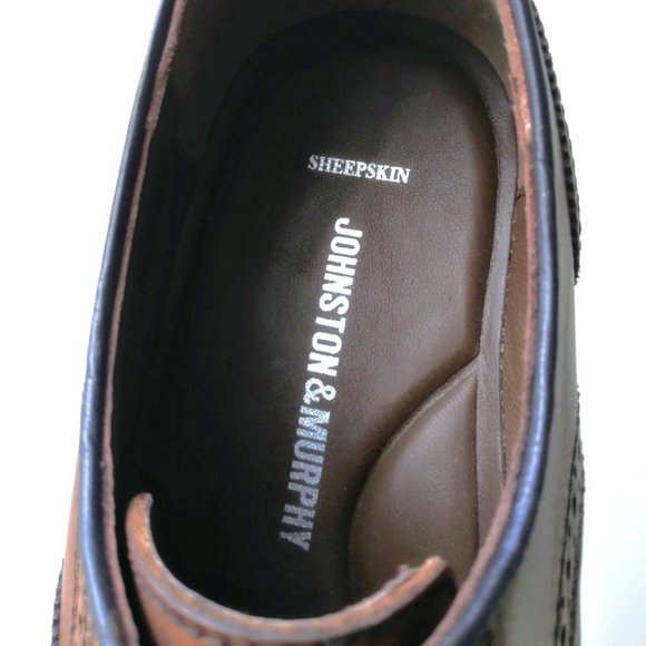 Johnston & Murphy Men\'s Daley Wingtip Cap Toe in Nice Tan Full Grain Leather main image 6
